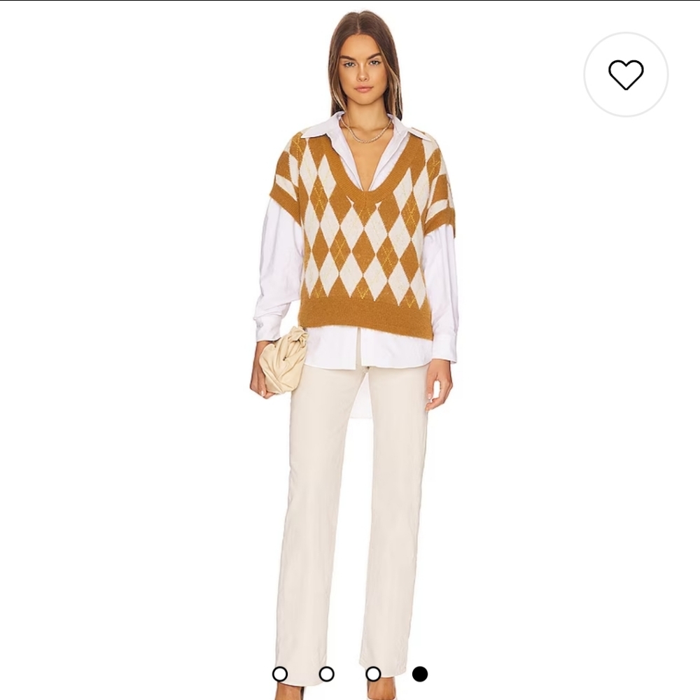 FREE PEOPLE I NWT XS + S Through the Motions Sweater Vest I Tiger Eye